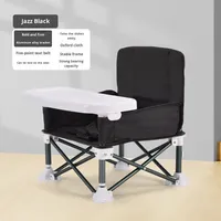 Chaise haute bébé transfrontalière pliable et portable pour camping et extérieur, avec structure en plastique, sans assemblage, hauteur réglable, 2-4 ans