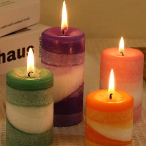 Velas Aromáticas Cilíndricas <span class=keywords><strong>de</strong></span> Colores Clásicas y Sencillas al por Mayor <span class=keywords><strong>para</strong></span> Uso Doméstico, Juego <span class=keywords><strong>de</strong></span> Velas <span class=keywords><strong>de</strong></span> Cera <span class=keywords><strong>de</strong></span> Barra Larga sin Humo <span class=keywords><strong>para</strong></span> Bodas Románticas - Product Image 2