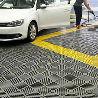 Carrelage de sol de garage à emboîtement Poste de travail Tapis de sol de garage en plastique