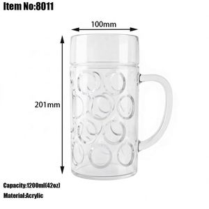 Grand verre de 1200 ml avec poignée, logo personnalisé, écologique, classique, pour les festivals de bière, les fêtes, les événements et les bars - Product Image 2