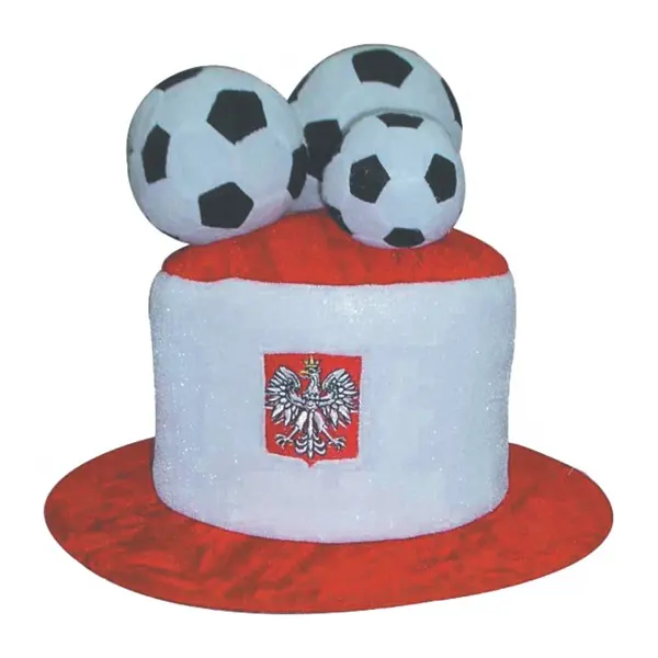 2024 Fan Supporter Hat Football fan hat con fútbol en la parte superior para Polonia