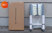 Échelle télescopique à résistance à l'escalade en aluminium 6063, échelle pliante en fibre de verre extensible pour usage domestique