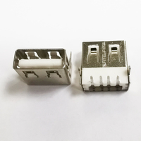 Konektor USB 3.1 Tipe A Jantan dengan Pelapisan Nikel dan Cangkang Logam 4-Pin untuk DIY