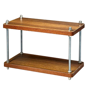 Wooden Corner Storage <b>Rack</b> 3 Tier Rotatable <b>Kitchen</b> Organizer For Coffee Mug Glassware Solid Wood MDF - Product Image 2