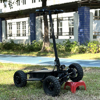 Planche à roulettes électrique pliable à quatre roues de style Teverun, véhicule 48v à grande vitesse, 12 vitesses, 90 km, pneus tout-terrain à très longue portée, inclinables