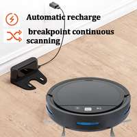 Baru Aplikasi Tuya Membersihkan Robot Penyedot Debu untuk Rumah Pintar WIFI 2500PA Pel Isap Pengisi Daya Otomatis