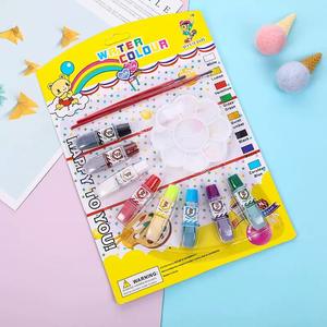 Ensemble de peinture à l'aquarelle pour enfants avec pinceaux, palette de 12 couleurs, lavable, non toxique, pour l'art, l'artisanat, les fournitures scolaires - Product Image 6