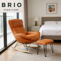 Fauteuil à bascule moderne avec repose-pieds, fauteuil inclinable confortable, fauteuil à bascule paresseux, fauteuil d'appoint pour salon