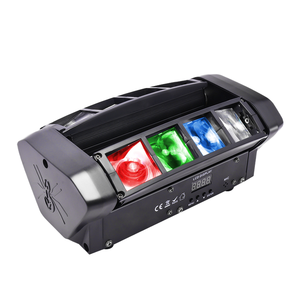 Mini Spider RGBW de 100W <span class=keywords><strong>con</strong></span> Doble Haz de Ocho Ojos, Luz Móvil LED de Escaneo de 4.5 180° <span class=keywords><strong>con</strong></span> Control DMX512 y Base E27 para DJ, <span class=keywords><strong>Bar</strong></span>, <span class=keywords><strong>Discoteca</strong></span> - Product Image 1