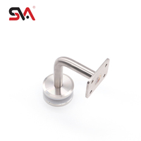 SVA prix usine SVA-0402D moderne 304 en acier inoxydable mur escalier rampe main courante Support de tuyau supports d'extrémité escalier extérieur
