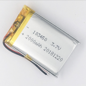 103450 3,7 V lithium 2000mAh li-polímero's's cell battery with UN38.3 - Product Image 1