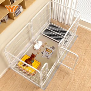 Con Chó playpen con chó lớn nhà vật nuôi khách sạn con chó lồng kim loại cũi con chó bút con chó nhà trong nhà con chó bút trong nhà mèo lồng con chó chạy - Product Image 1