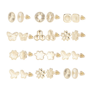 Женские серьги-гвоздики из латуни - Product Image 1