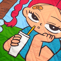 Couverture de pique-nique pour enfants en PVC imprimé avec des personnages de dessins animés, durable, écologique, imperméable, en tissu Oxford, aux couleurs vives, pour l'extérieur, certifiée OEKO-TEX