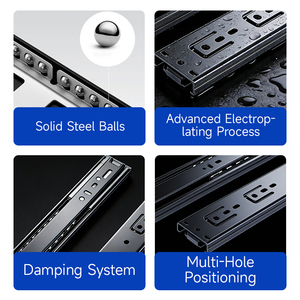 SH-ABC <strong>Drawer</strong> <strong>Slide</strong> Tool Box Telescopic Rail 3 Fold Full Extension Undermount <strong>Drawer</strong> <strong>Slide</strong> Furniture Accessories for Kitchen - Product Image 4