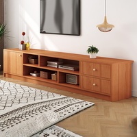 Meuble TV et Table Basse en Bois Style Nordique Moderne, Ajustable, Minimaliste, Grand Rangement pour Salons, Chambres et Hôtels