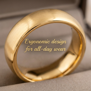 POYA 2/4/6/8mm Scratch Resistant Gold Tungsten Carbide Wedding Band, Comfort Fit Matching <strong>Ring</strong> for <strong>Men</strong> Women - Product Image 6