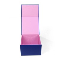 Boîte cadeau pliable en carton rigide noir mat de luxe avec logo personnalisé de qualité supérieure, fermeture magnétique, vide