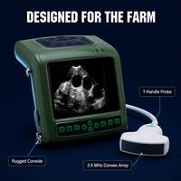Échographe vétérinaire portable pour la détection de la gestation des truies, testeur d'échographie B pour porcs avec sonde convexe pour usage agricole