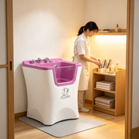 Baignoire de toilettage pour animaux de compagnie à domicile, en acrylique durable, adaptée aux familles