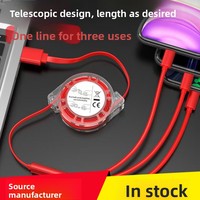 Câble de charge rétractable universel 3-en-1 avec logo personnalisé pour promotion en gros – Câble de charge USB multiple avec logo sur mesure