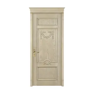 सरल आधुनिक कक्ष आंतरिक दरवाजा डिजाइन फैंसी ओक/राख लिबास इस्तेमाल किया बिक्री के लिए फ्रेंच बाहरी लकड़ी के दरवाजे