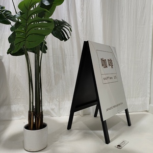 Wholesale Metal A-frame Sandwich Board Store Coffee Shop Outdoor Stand Sign Folding <b>Mirrored</b> a Frame Sidewalk Sign for Business - Product Image 6