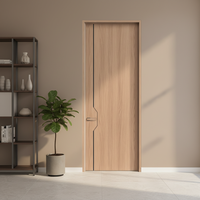 Porte intérieure en aluminium et bois à ouverture manuelle, design minimaliste moderne, écologique, sur mesure, pour appartement ou hôtel