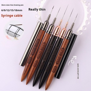 Stylo de dessin de précision professionnel pour nail art, en bois de haute qualité, extrêmement fin, pour traçage de lignes, 9mm, 12mm, 15mm, 18mm - Product Image 2