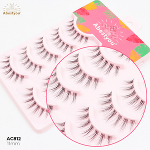 Abestyou, venta al por mayor, pestañas completas de seda 3D, pestañas postizas de visón sintéticas veganas naturales, pestañas postizas - Product Image 1