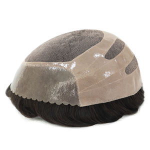 Rambut Palsu Pria Bond 100% Rambut Asli Manusia, Pengganti Rambut dengan Mono Lace Fino dan PU, Tahan Lama Berkualitas Tinggi, Prostesis Kapiler Pria - Product Image 2