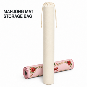 Sac de rangement suspendu réutilisable pour tapis de mahjong Blank Canvas, avec cordon de serrage long, pour tapis de mahjong américain de 33 pouces - Product Image 1