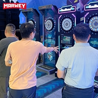 Marwey Machine de jeu de fléchettes d'arcade électronique commerciale à pièces populaire Machine de jeu de fléchettes de divertissement de sport d'intérieur