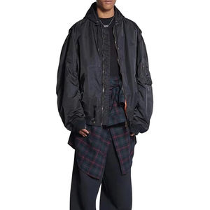 하이 퀄리티 사용자 정의 겨울 코트 대표팀 Ma-1 남성 폭격기 재킷 봄버 레이싱 블랙 재킷 - Product Image 4