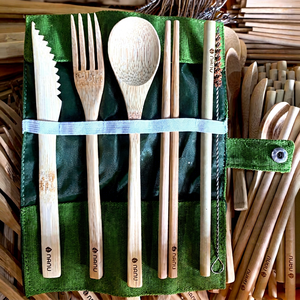 Kit de repas biodégradable en bambou pour l'exportation du Vietnam - Alternative aux couverts sans déchets et sans danger pour les aliments - Product Image 1
