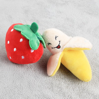 Juguete de Peluche con Forma de Fruta o Verdura Personalizado para Mascotas, Juguetes Chirriantes para Perros Resistentes a Mordidas, para Limpiar los Dientes y Entrenar Cachorros