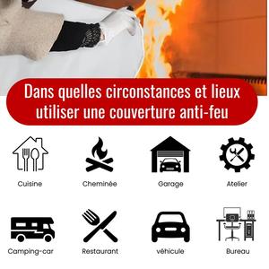 Premium Quality Unrivaled Durability Fire Protection <b>Product</b> <b>Fiberglass</b> Fire Blanket 120x120cm For Export Sale - Product Image 5
