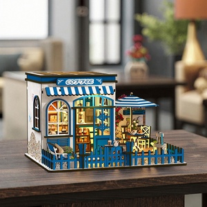 Rumah Kayu 3D Model Miniatur DIY Rakitan Sendiri, Puzzle Kayu 3D, Kit Rumah Mini untuk Dekorasi Rumah (Laris Terjual) - Product Image 6