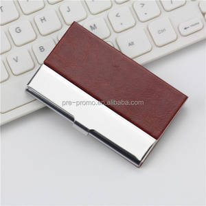 Tarjetero personalizado de Metal y cuero, venta al por mayor, con nombre de boda, tarjetas de negocios - Product Image 5