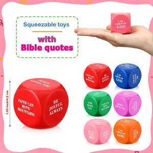 Cubes religieux en mousse PU, colorés, carrés, anti-stress, pour adultes, unisexe, personnalisables - Product Image 1