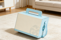 Caja de Embalaje Cosmético Portátil Minimalista de Cartón con Asa, Tamaño Personalizado, Impresión Digital, Reciclable, Certificación ISO9001, de Lujo