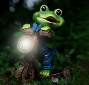 Statue de <span class=keywords><strong>grenouille</strong></span> solaire résine artisanat et cadeaux jardin et patio extérieur pelouse décor Animal Sculpture Vase moule Art Figurines - Product Image 5