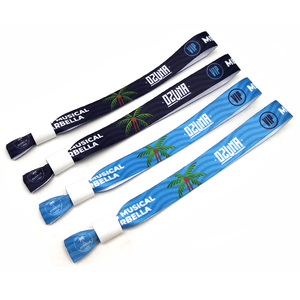 Customized Eco-Friendly Folk Art Festival Fabric Promotional <strong>Wristbands</strong> For Events Parties One-Time Use Heat Transfer Promotions - Product Image 1