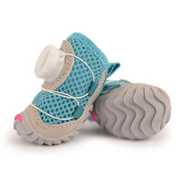 Système de boucle à verrouillage rotatif, maille respirante, bande réfléchissante de sécurité, semelle en PU souple, antidérapante, chaussures légères pour chiots, chats et chiens