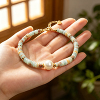 Bracelet en pierre naturelle Shoushan pour femme, perles d'abaque, breloque perle, bracelet ajustable en pierres précieuses, bijoux en gros