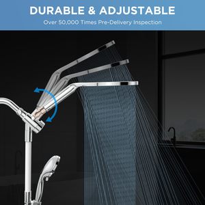 Ensemble de <span class=keywords><strong>Douche</strong></span> Double Luxe avec 10 Modes de Jet, Système de <span class=keywords><strong>Douche</strong></span> Pluie Haute Pression Intégré pour Salle de Bain - Product Image 2