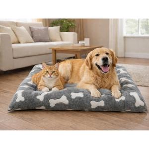 Lit pour chien Yommy, gris, design os, antidérapant, durable, pour animaux de compagnie de petite, moyenne et grande taille - Product Image 2