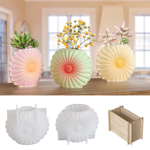Stampi Moderni Fai-da-Te per <span class=keywords><strong>Vasi</strong></span> a Forma di Girasole <span class=keywords><strong>in</strong></span> <span class=keywords><strong>Cemento</strong></span> e Gesso, Ecologici, Leggeri, Durevoli, <span class=keywords><strong>in</strong></span> Resina, Creativi <span class=keywords><strong>Vasi</strong></span> 3D a Forma di Girasole - Product Image 3