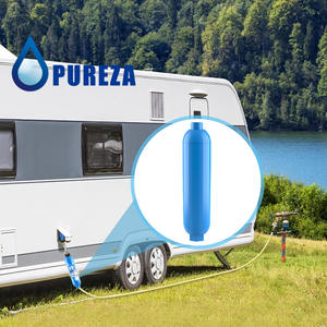 Pureza <b>Portable</b> Rv <b>Water</b> <b>Filter</b> Cartridge 1 Stage Blue Outdoor <b>Water</b> <b>Filter</b> With Garden Hose Connector For Camping - Product Image 1