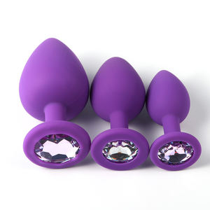 Lila Silikon Anal Plug & Juwel Butt Plug Set Unterwasser Thema Sexspielzeug für Frauen Anal Spielzeug für Frauen - Product Image 1